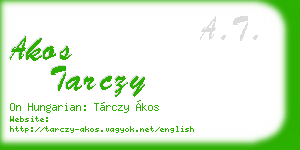 akos tarczy business card